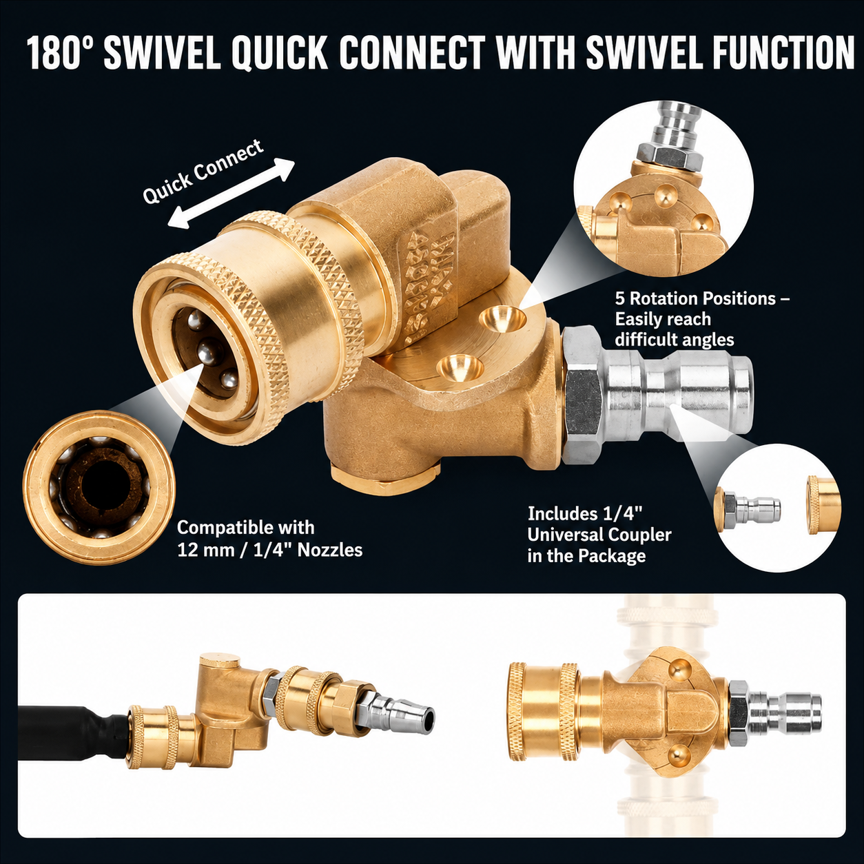 Radiator Flush Wand — 4500 PSI High-Pressure Cleaning Tool