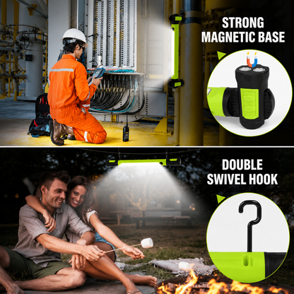Rechargeable COB Work Light — 3000-Lumen Magnetic Job Light