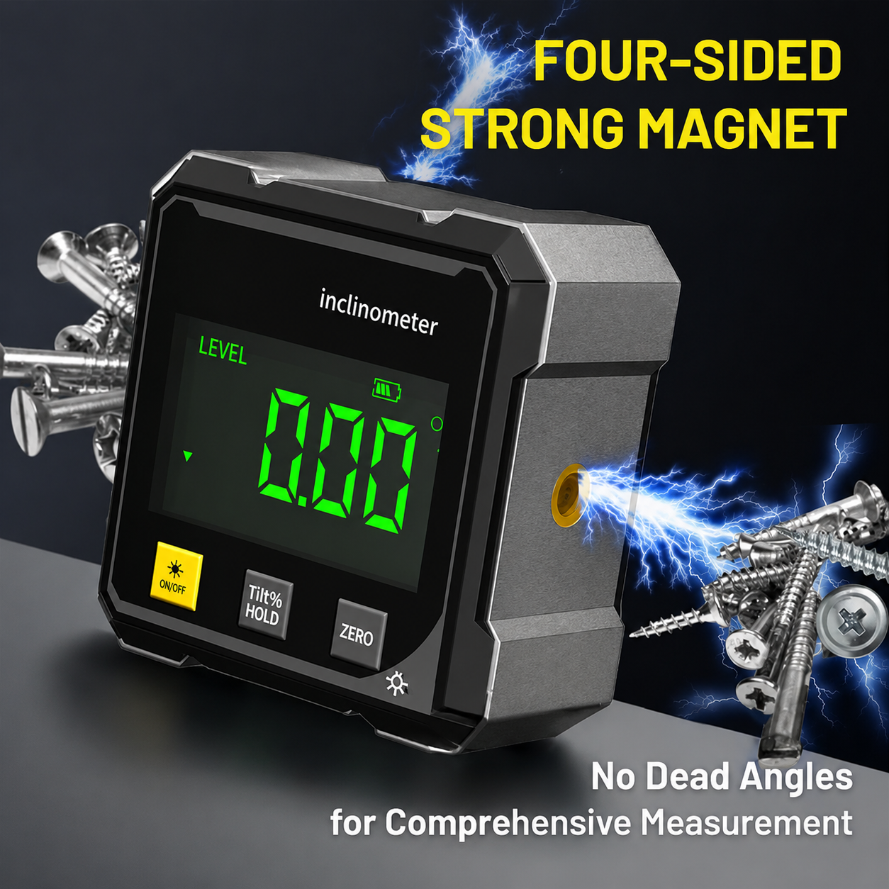 Digital Angle Finder — Dual-Laser Magnetic Measuring Tool