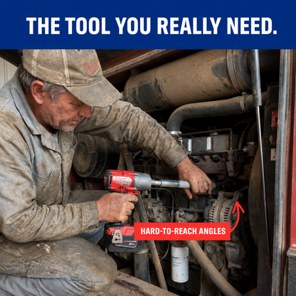 1/2 in Right-Angle Socket Adapter — Industrial Torque Extension Tool