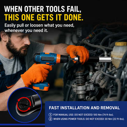 1/2 in Right-Angle Socket Adapter — Industrial Torque Extension Tool