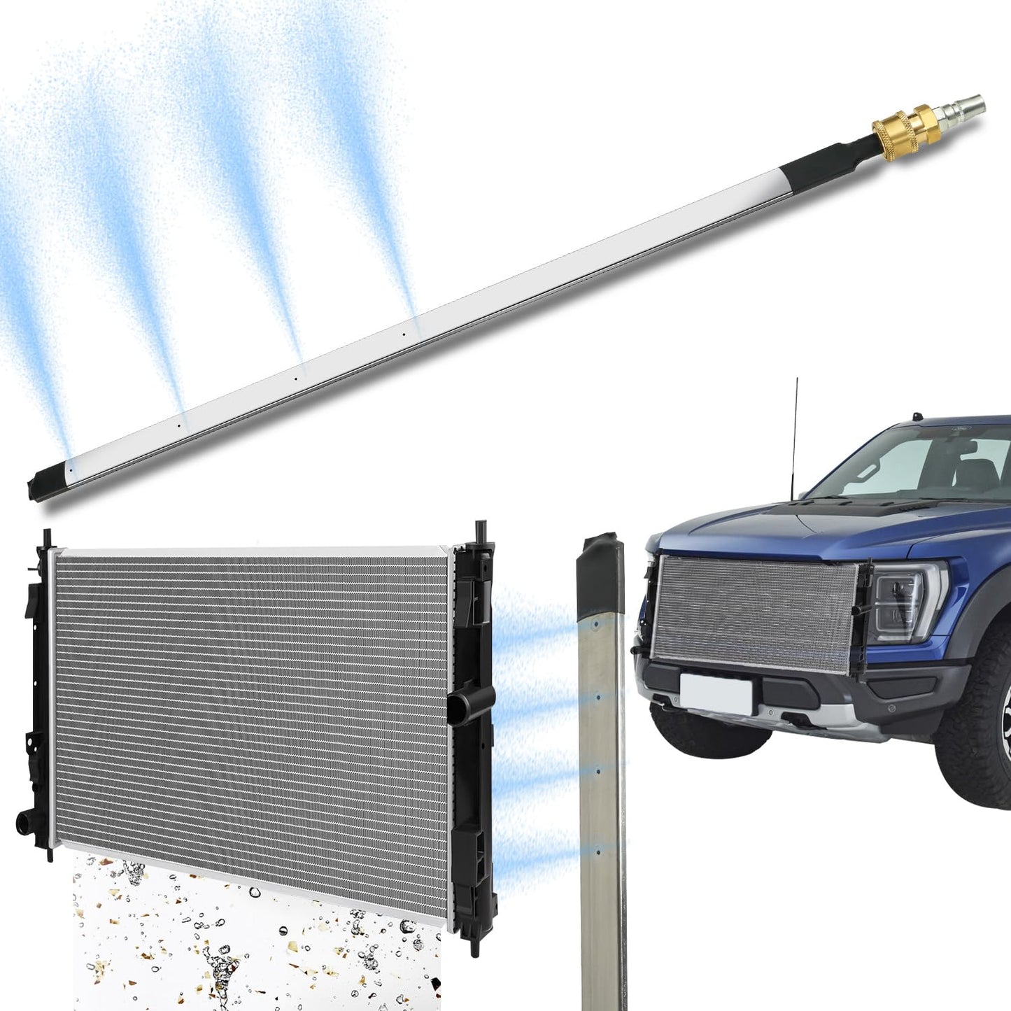 Radiator Flush Wand — 4500 PSI High-Pressure Cleaning Tool