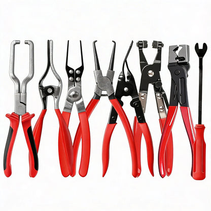 Hose Clamp Pliers Set — Straight & Angled Spring Clamp Tool Kit