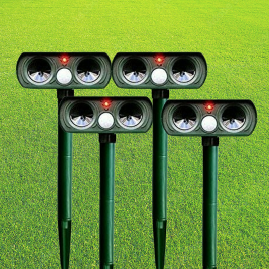Solar-Powered Infrared Animal & Pest Repeller — Outdoor Garden Use