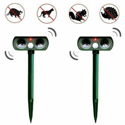 Solar-Powered Infrared Animal & Pest Repeller — Outdoor Garden Use