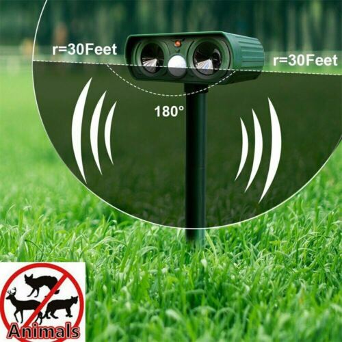 Solar-Powered Infrared Animal & Pest Repeller — Outdoor Garden Use